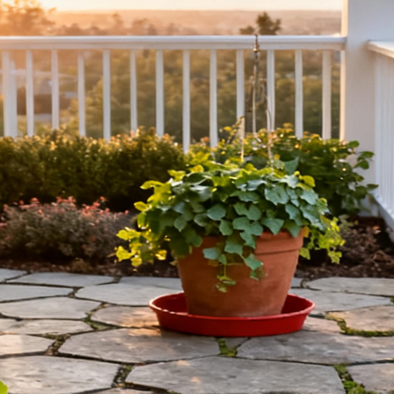 MUKLEI 25 Platillos Rojos para Macetas de 25 cm - Bandejas de Plástico Redondas con Encaje - Bandeja de Goteo para Plantas de Interior y Exterior - Suculentas, Flores, Jardín