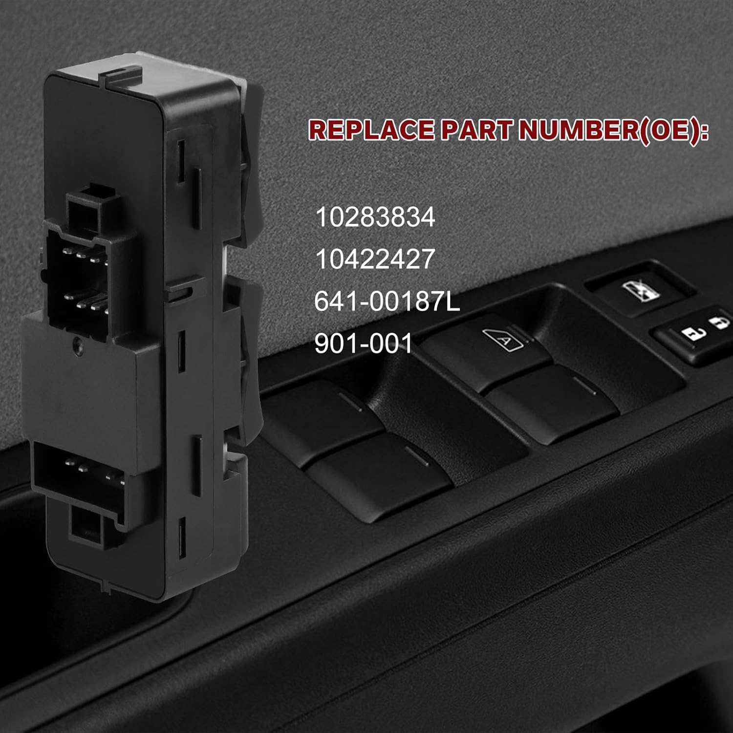 LCWRGS Master Power Window Switch Compatible with Chevy Impala 2000 2001 2002 2003 2004 2005, Buick Rendezvous 2002 2003, Replace 10283834, 10422427