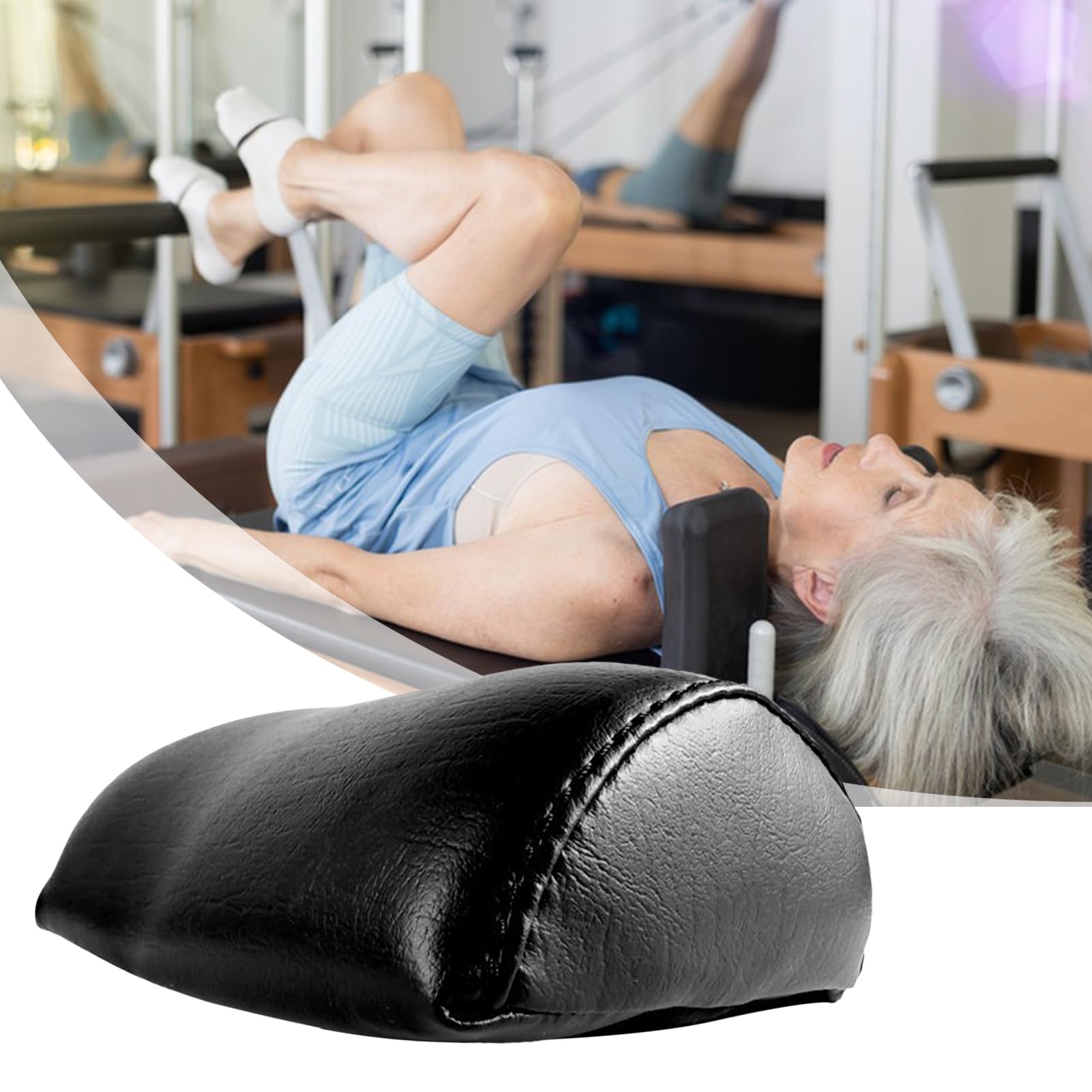 per pilates, ergonomico, confortevole, supporto poggiatesta per allineamento del collo, design morbido, per yoga, palestra, soggiorno, forma durevole per allenamenti a casa, dormitorio, 1-2 cm