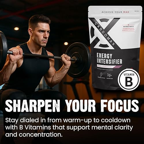 Miniatura 4 de CardoMax - Paquetes de bebidas energéticas - Paquetes de cafeína líquida para hombres y mujeres con BCAA, vitamina B12, vitamina B6 y B3 - Sin