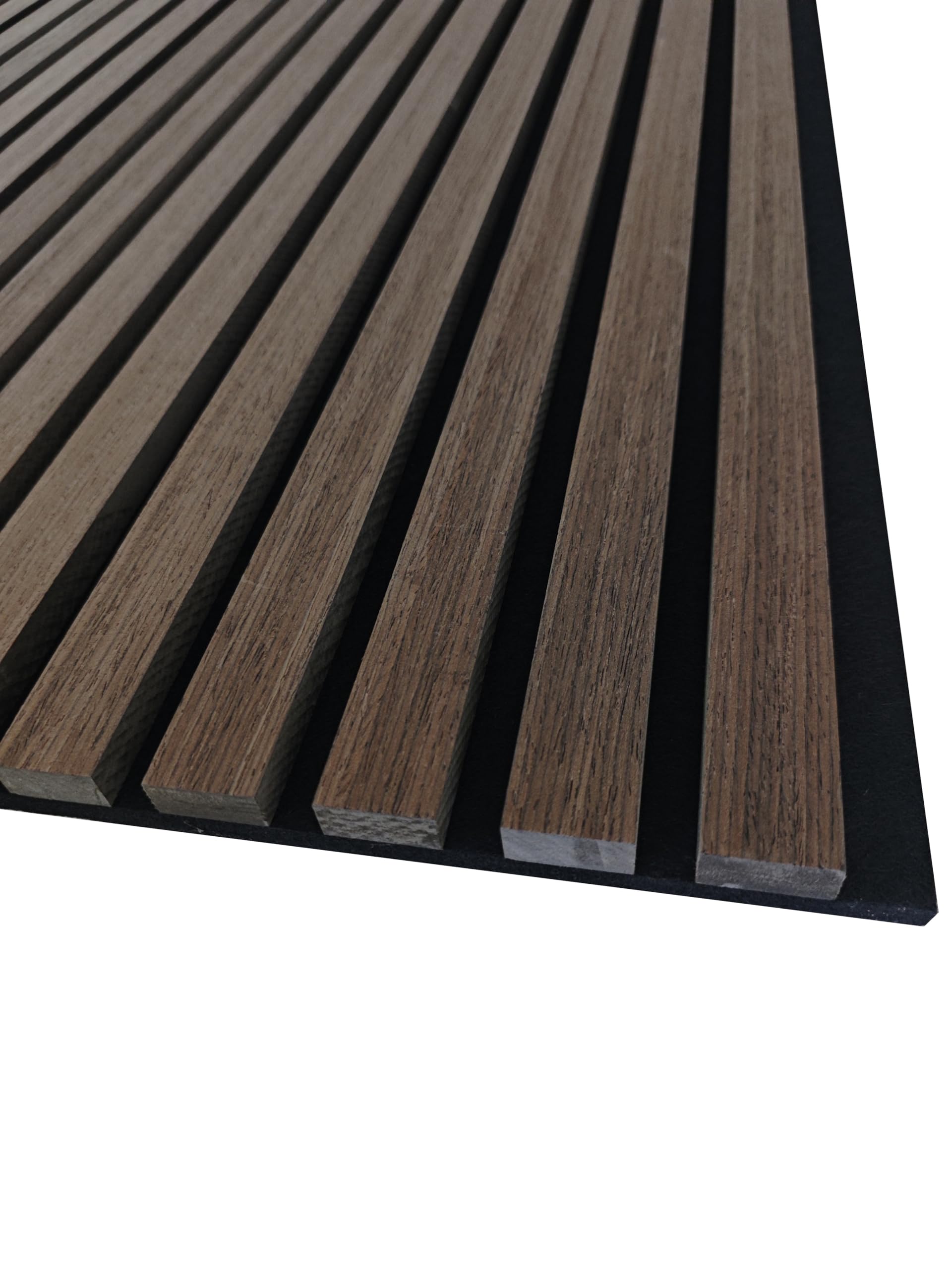 Lot de 2 - 240×60cm panneaux muraux acoustiques MDF chêne noyer