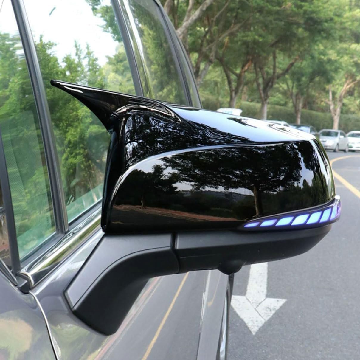 2pcs for Toyota Sienna 2021 2022 2023 2024 Front Rearview Mirror Cover Trim, Right Passenger Left Driver Side Door Wing Mirror Protect Decorate Exterior Decoration Accessories (Glossy Black)