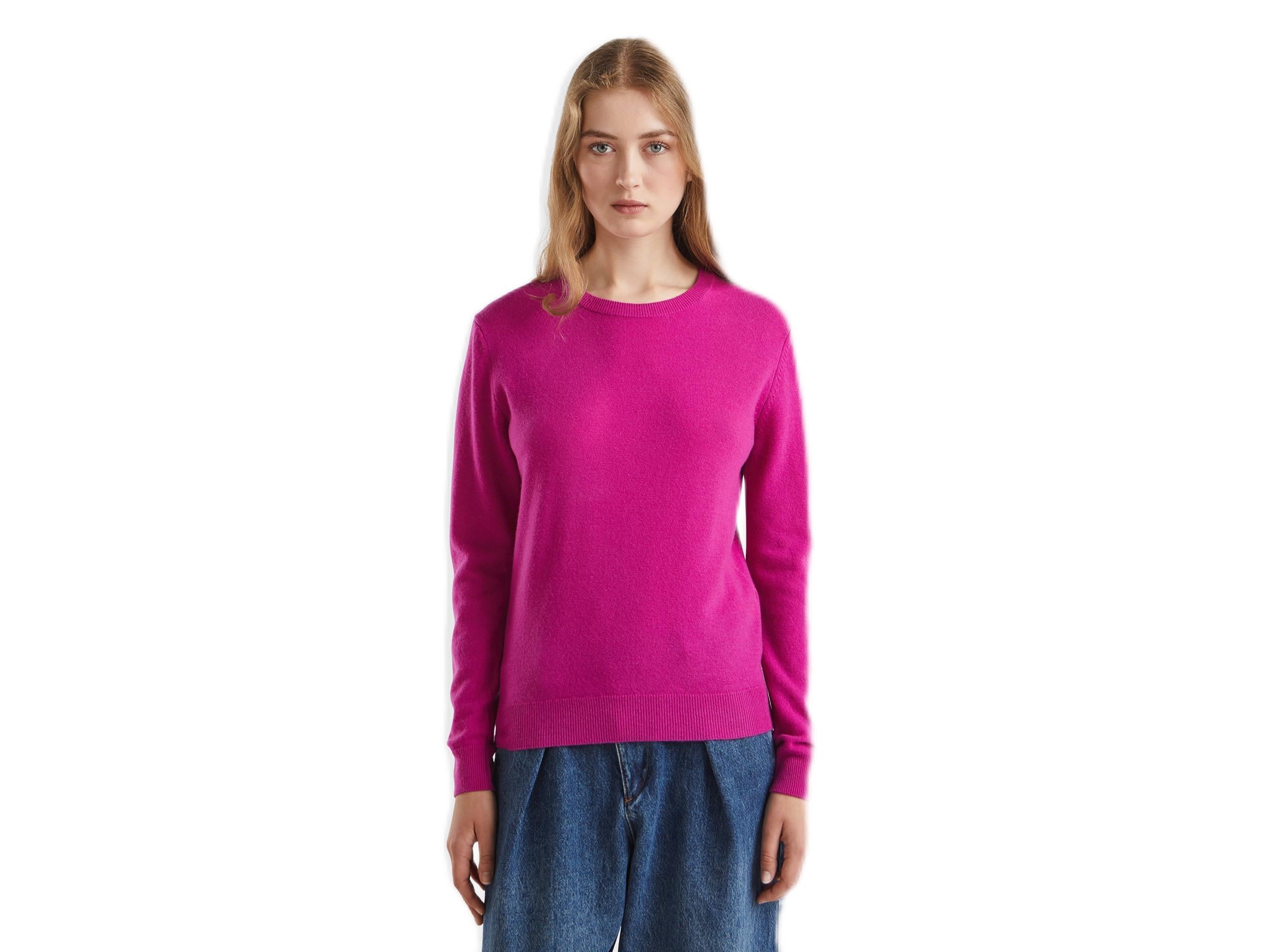 United Colors of Benetton Women's Jersey G/C M/L 1002D1K01 Sweater, Purple, M