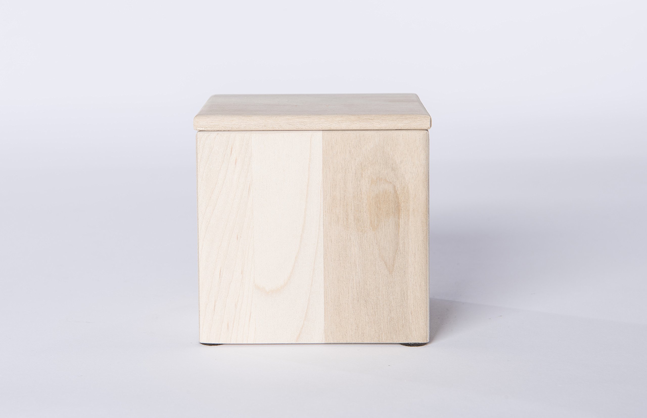 Cremation Urns for Human ashes -SMALL Funeral Urn Keepsake box for Pets - Memorial Gift for home God saw you getting tired 3.5x3.5x3.5- Holds SMALL portion of ashes 17 cu.in (Maple)