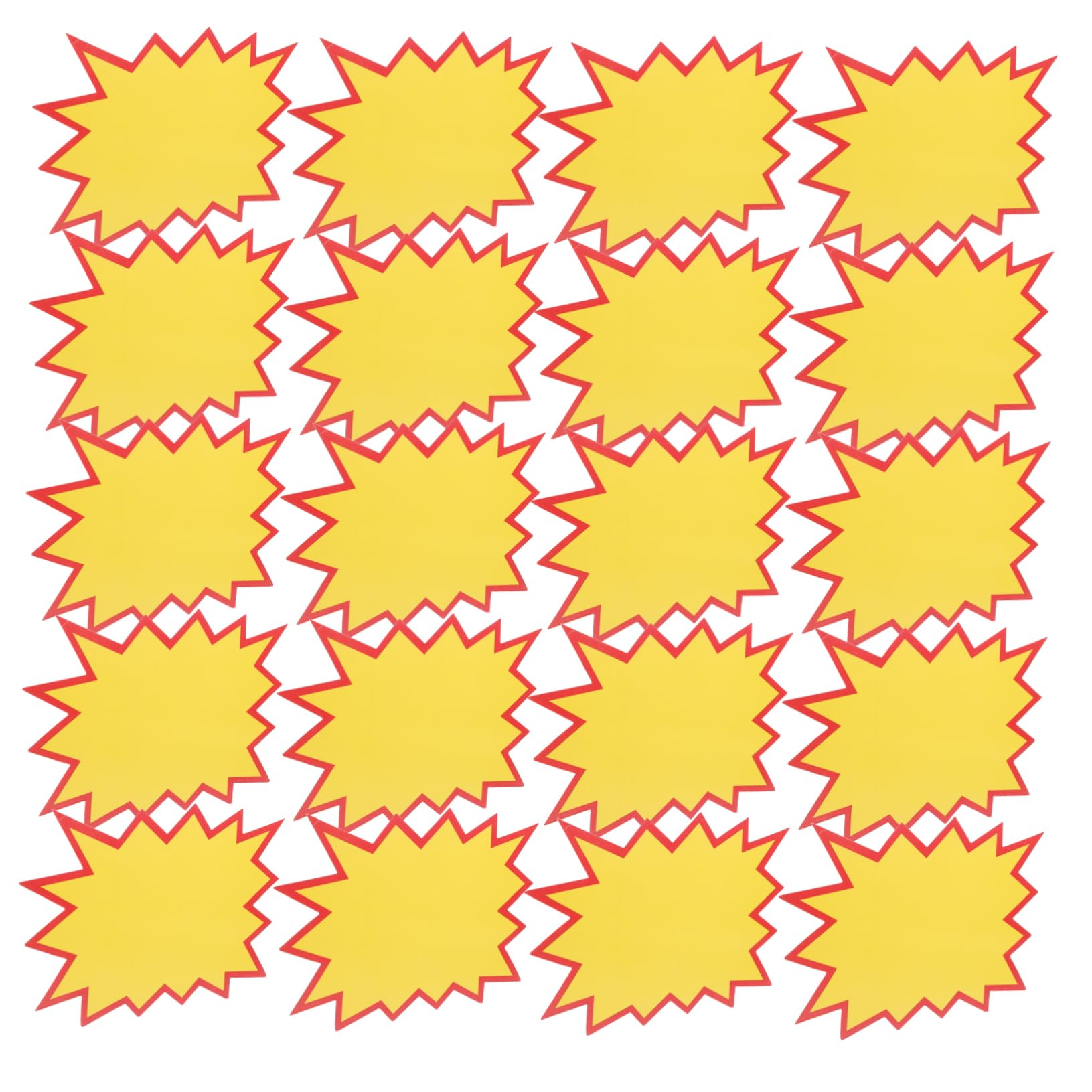 VILLFUL Double-sided Erasable Sign Stickers 50pcs Supermarket Signs Sale Tags for Buffet Burst Paper Tags