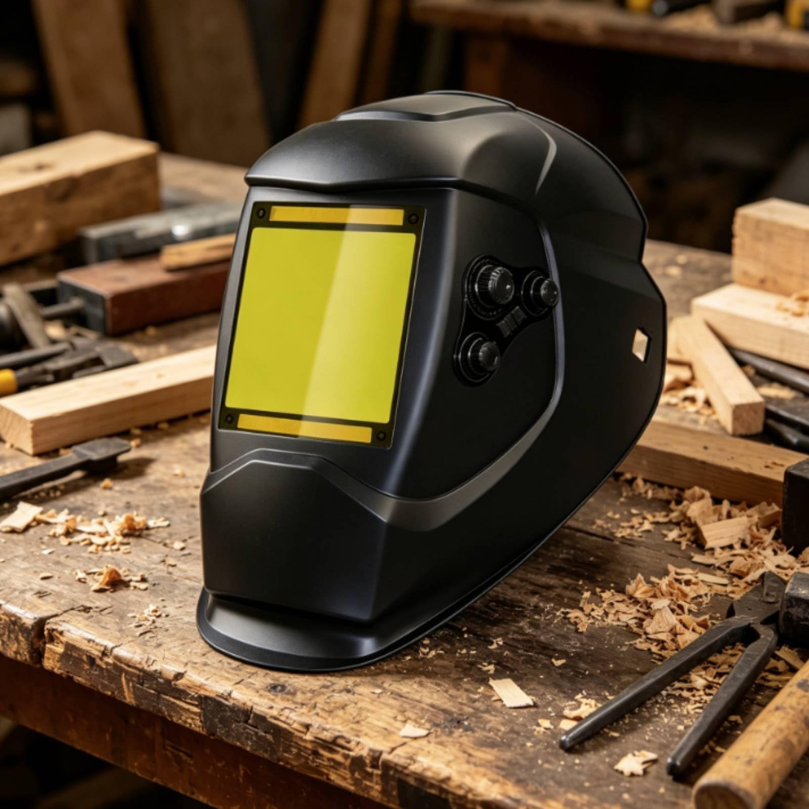 predolo Maschera Saldatura Solare Accensione Automatica Maschera Autoscurante Solare tonalità Regolabile Attrezzatura di Protezione per Saldatori, Officina