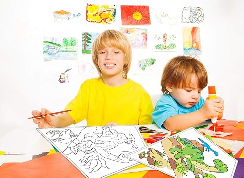 Miniatura 6 de HENGDA KITE Cometa de pintura en blanco para niños y adultos, kit de fabricación de cometas a granel, paquete de fiesta de cometas para colorear de