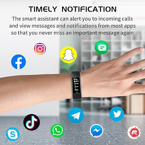Miniatura 5 de Rastreador de actividad física con monitor de sueño de oxígeno en sangre y frecuencia cardíaca 247, monitor de actividad con pantalla táctil AMOLED
