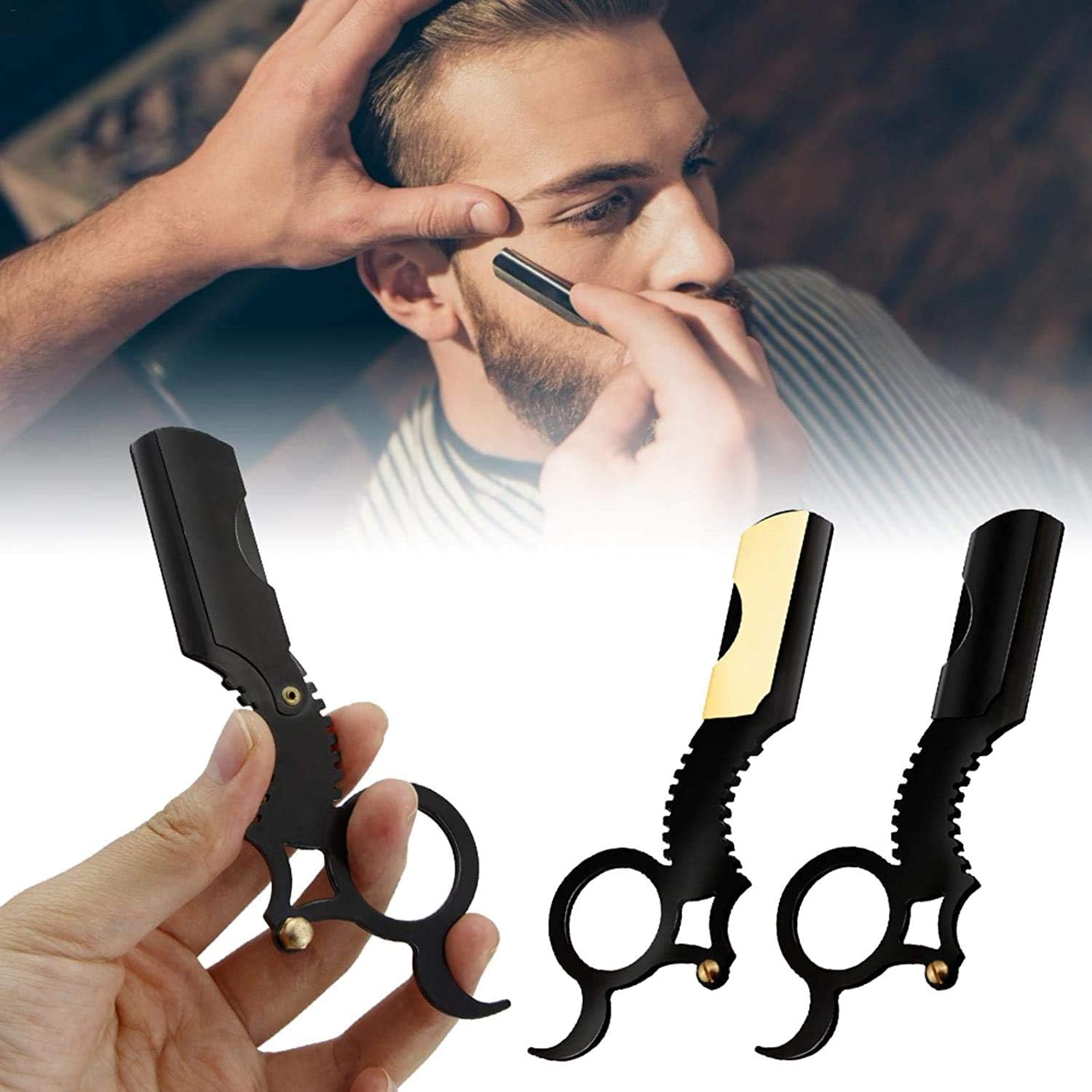 salmans Finger Ring Style Barber Shaving Razor For Personal Or Professional Hair Trimmer Men Clean-Shave Salon Use Men Women