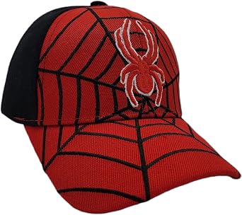 Kids Youth Spider Hat - Adjustable Baseball Cap Red Spider 2