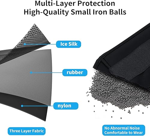 Miniatura 4 de Pesas de tobillo para mujeres y hombres, pares de 0.5 libras, 1 libra, 2 libras, 3 libras, para caminar, correr, yoga, fitness, tela de seda de