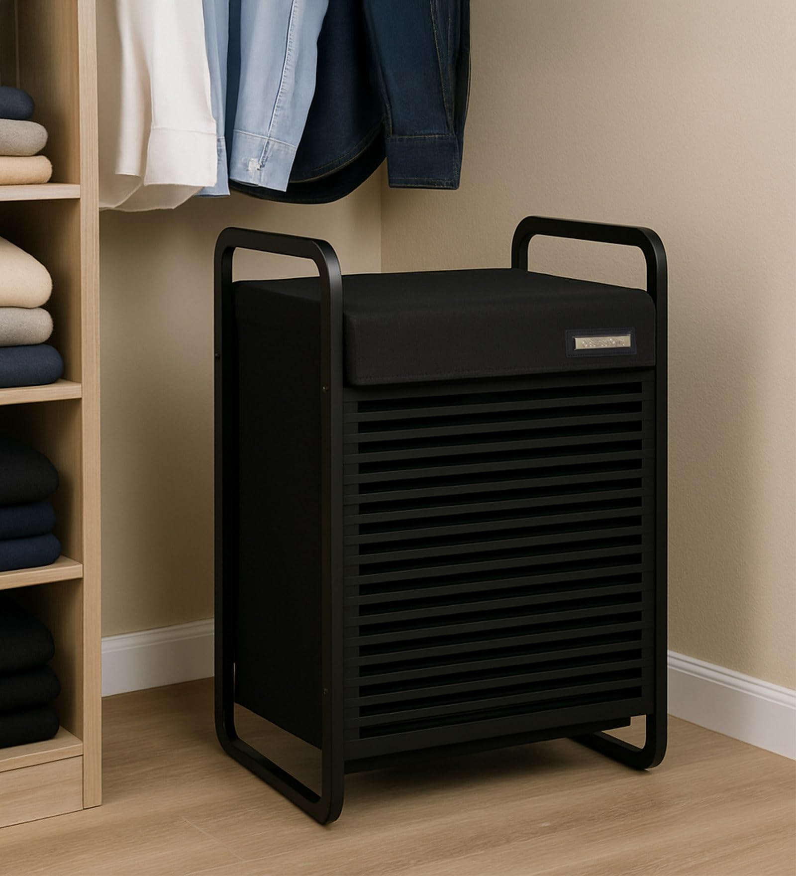 Obsessions Foldable Laundry Storage Baskets – Black, Large Capacity Organizer for Clothes, Toys, Home & Bathroom Use-image-0