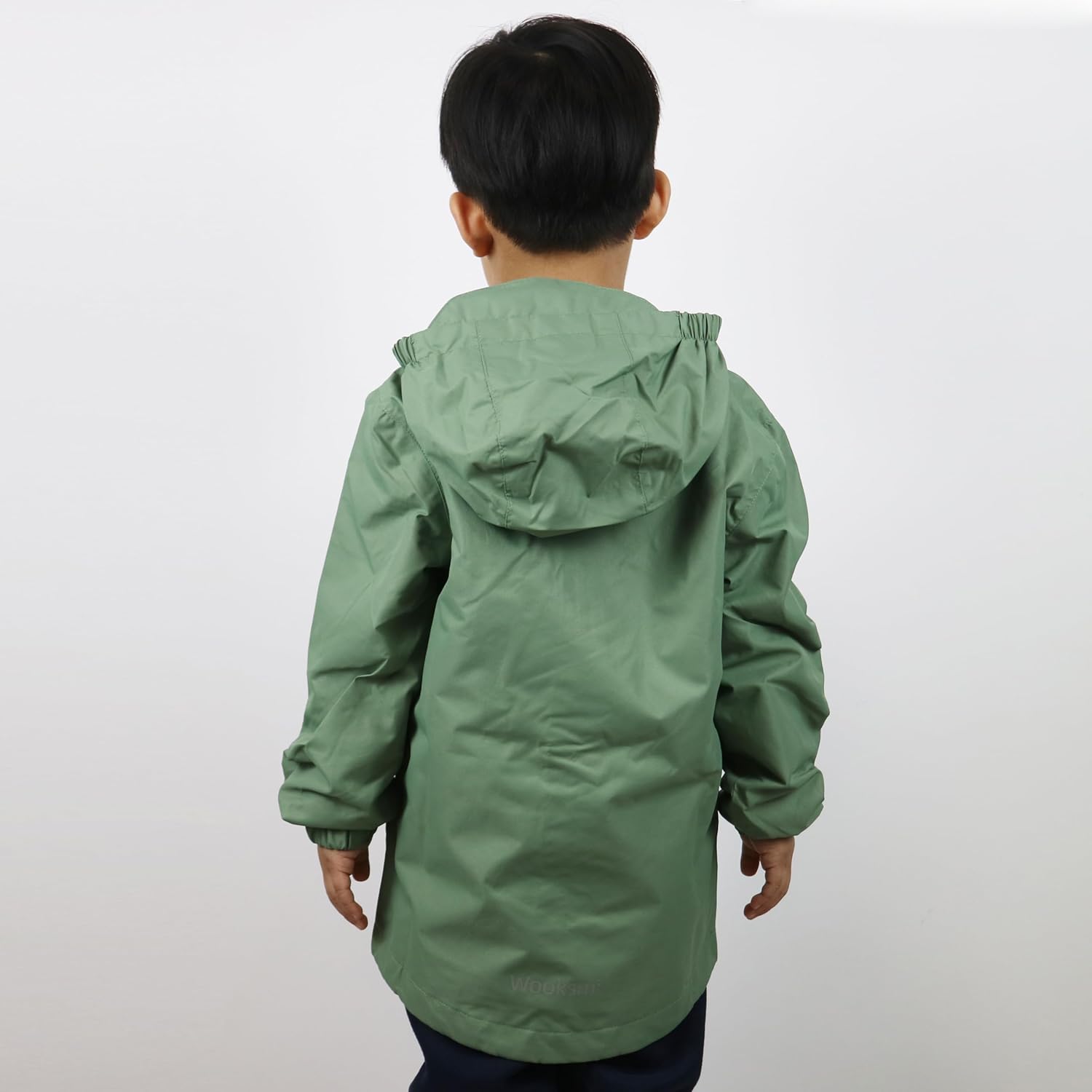 Kids Rain Jacket Boys Girls Lightweight Waterproof Hooded Coat