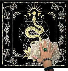 tarô - tarô altar, toalha metarô para leitura, acessório mesa dobrável tapeçaria decoração sala bruxa (48x48cm) Zekkle