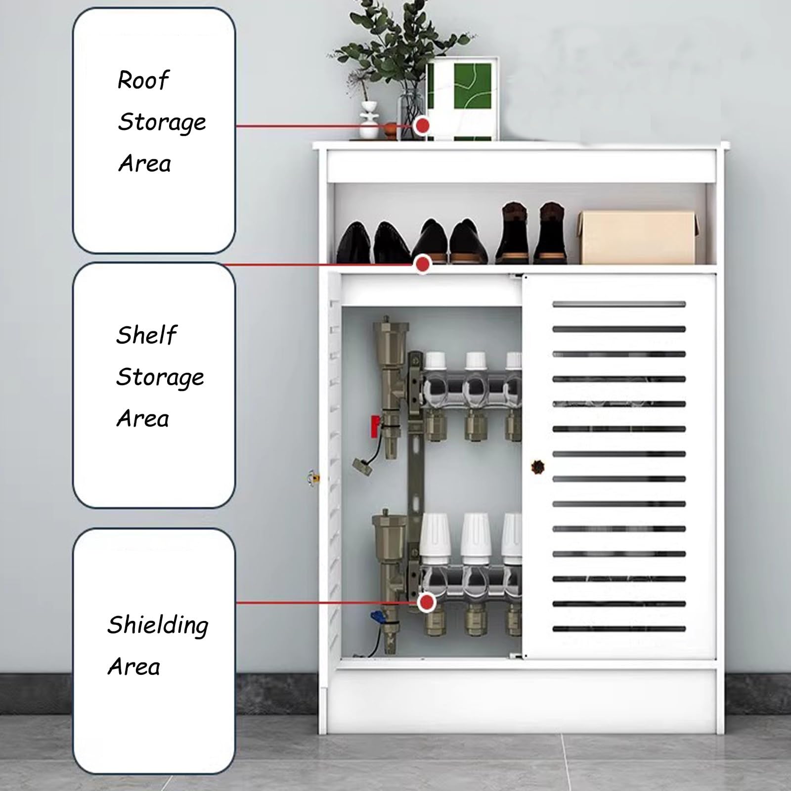 Cubierta De Radiador, Cubre Radiador De Madera, Cobertura para Radiadors con Puerta,Mueble Estante De Pared para Radiador con Cajón,Tapa Radiadores Calefaccion per Soggiorno(L50xH90xT20cm)