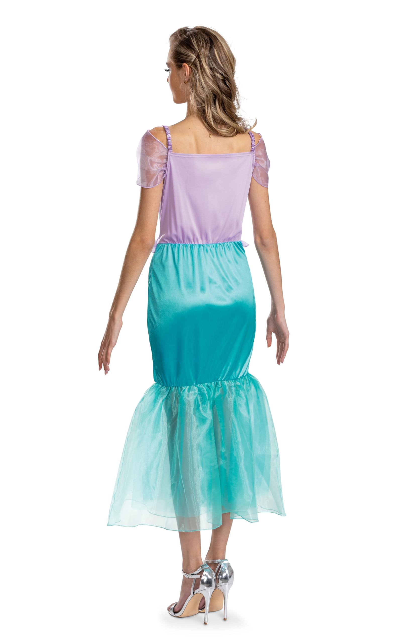 Fantazyjna sukienka księżniczki Disneya Ariel, dla dorosłych, oficjalna od przebrania, szczegółowy gorset z rękawami z siateczki, spódnica typu fishtail, idealna na Halloween i karnawał