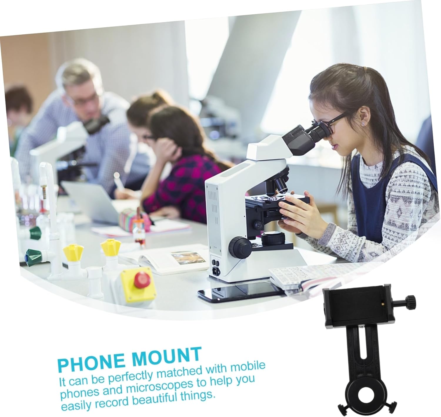 3 Pcs Telescope Smartphone Mount Small Phone Clip Practical Phone Holder for Cell Phone Photography Adapter