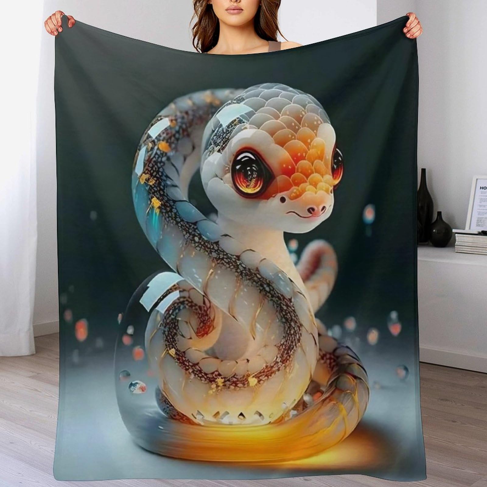 Couvertures de canapé chaude Serpent en flannel de qualité supérieure