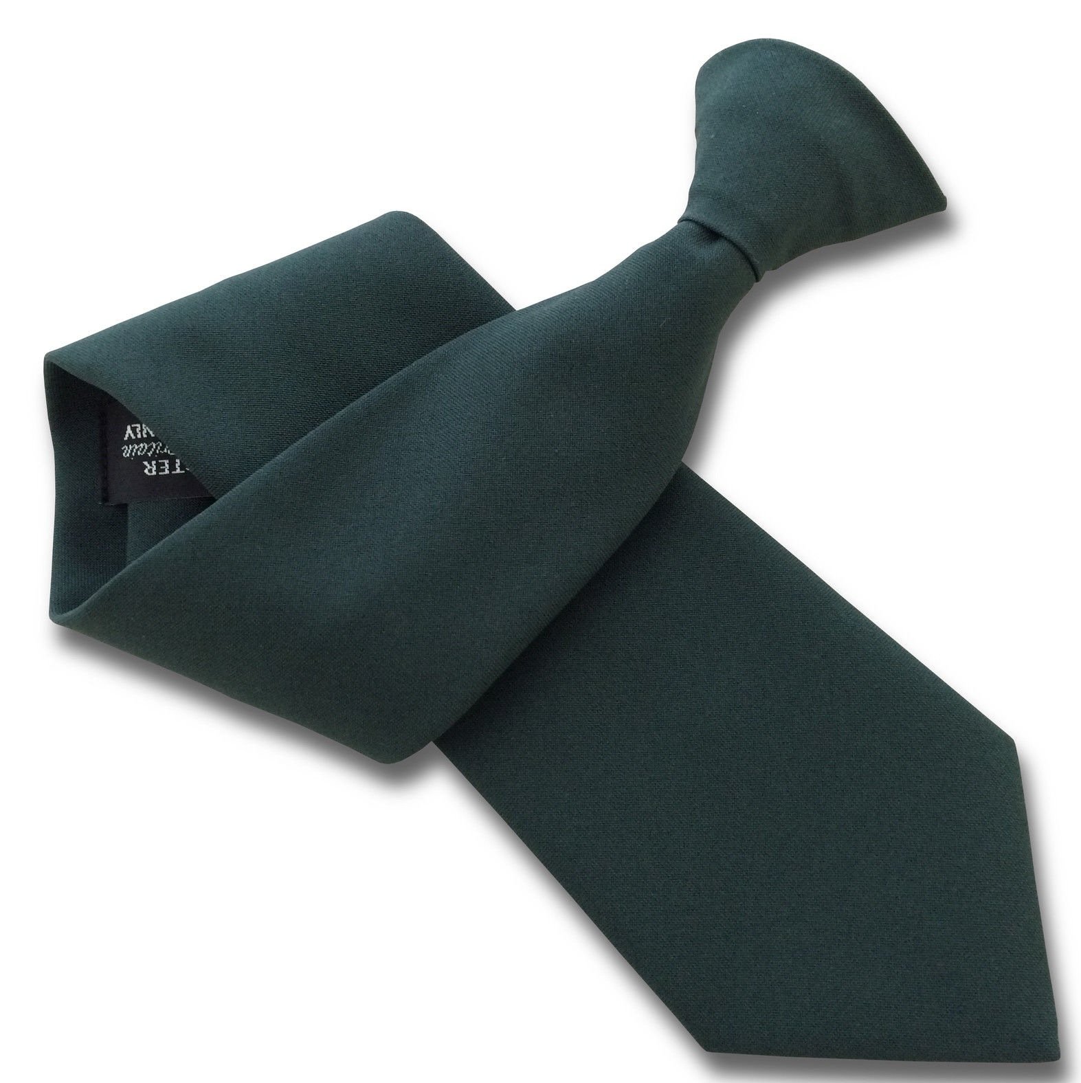 Great British Tie Club Men's Bottle Green Extra Long Clip-On Ties (Bottle Green)