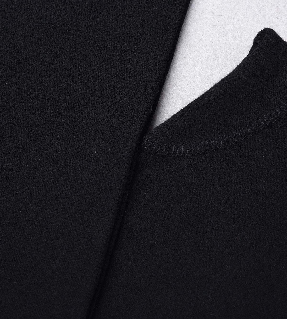 ZHILI Damskie miękkie legginsy damskie spodnie 4 kolory wełniane robaki długie legginsy, Black, L