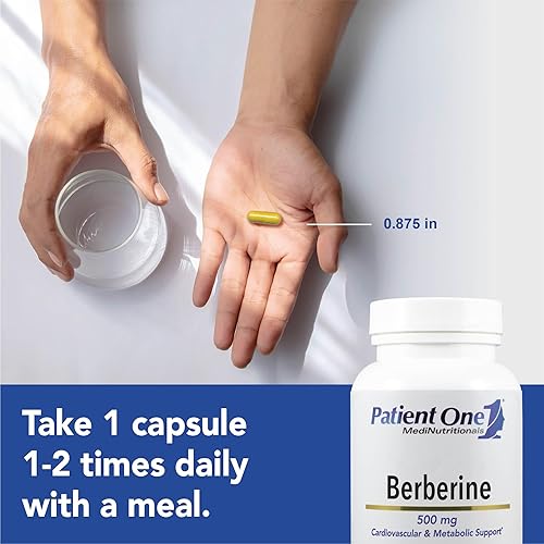 Miniatura 3 de Patient One Berberina 500 mg | Suplemento para apoyar la salud cardíaca y gastrointestinal* | 60 cápsulas