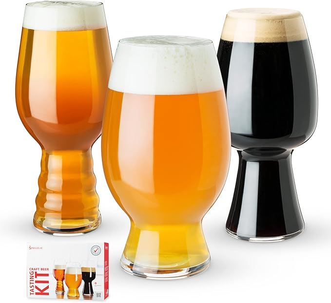 Spiegelau Craft Beer Glasses Set of 3, Crystal Beer