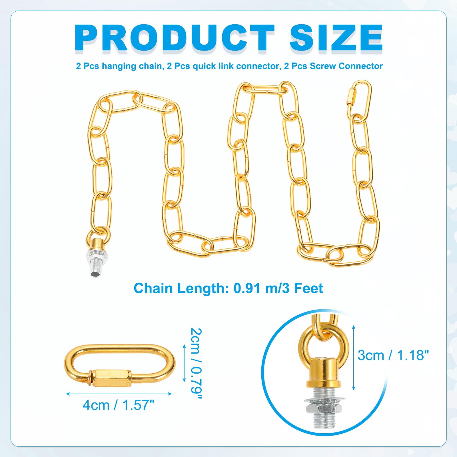 PATIKIL 3 ft Light Fixture Chain - Image 2