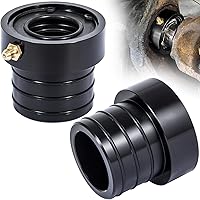 E-cowlboy MG21103 Dana 30/44 Front Axle Tube Seals Pair for Jeep Wrangler JK TJ YJ XJ - Black 2PCS Durable Aluminum