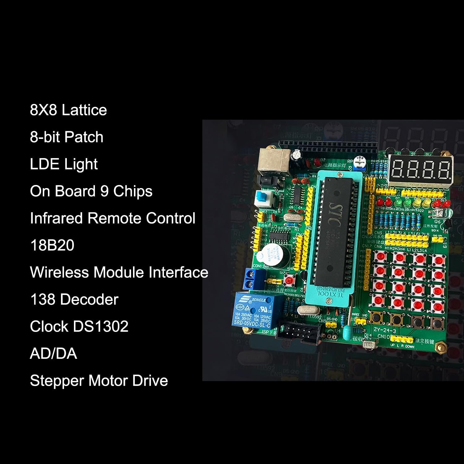 Basic Starter Kit 51/52 MCU Demo Board Development Board Soldering Practice Kit Learning Board Experimental Board Diy Soldering Practice Kit