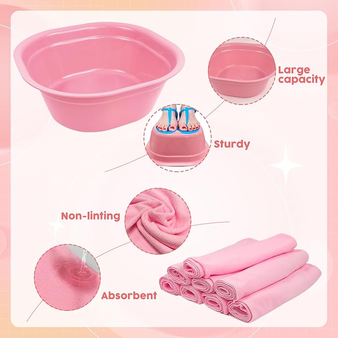 Kit de Spa para Pies 32 Piezas para Niñas - Tinas y Accesorios Rosa miniatura 3