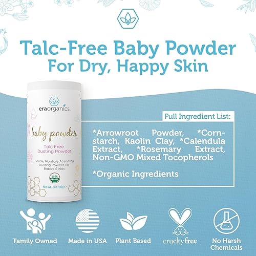 Miniatura 5 de Talc última intervensión Baby Powder3oz USDA Certificado Orgánico Quitar el polvo de polvo por honeybuns non-gmo Crueldad Gratis natural y orgánico