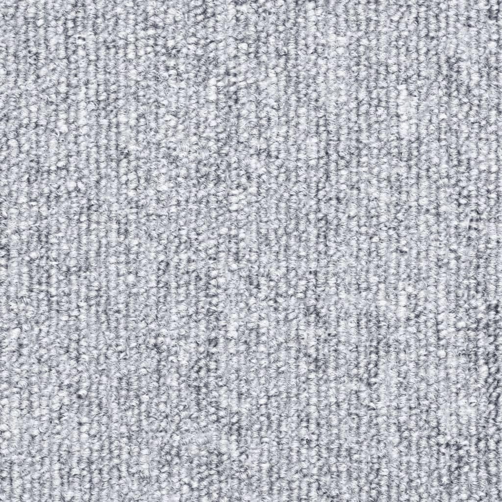 Stufenmatten 10 Stück 56x17x3 cm Hellgrau Halbrund Treppenstufen Matten, Teppich Innen für Treppen, rutschfest Stufenmatten Treppenteppich