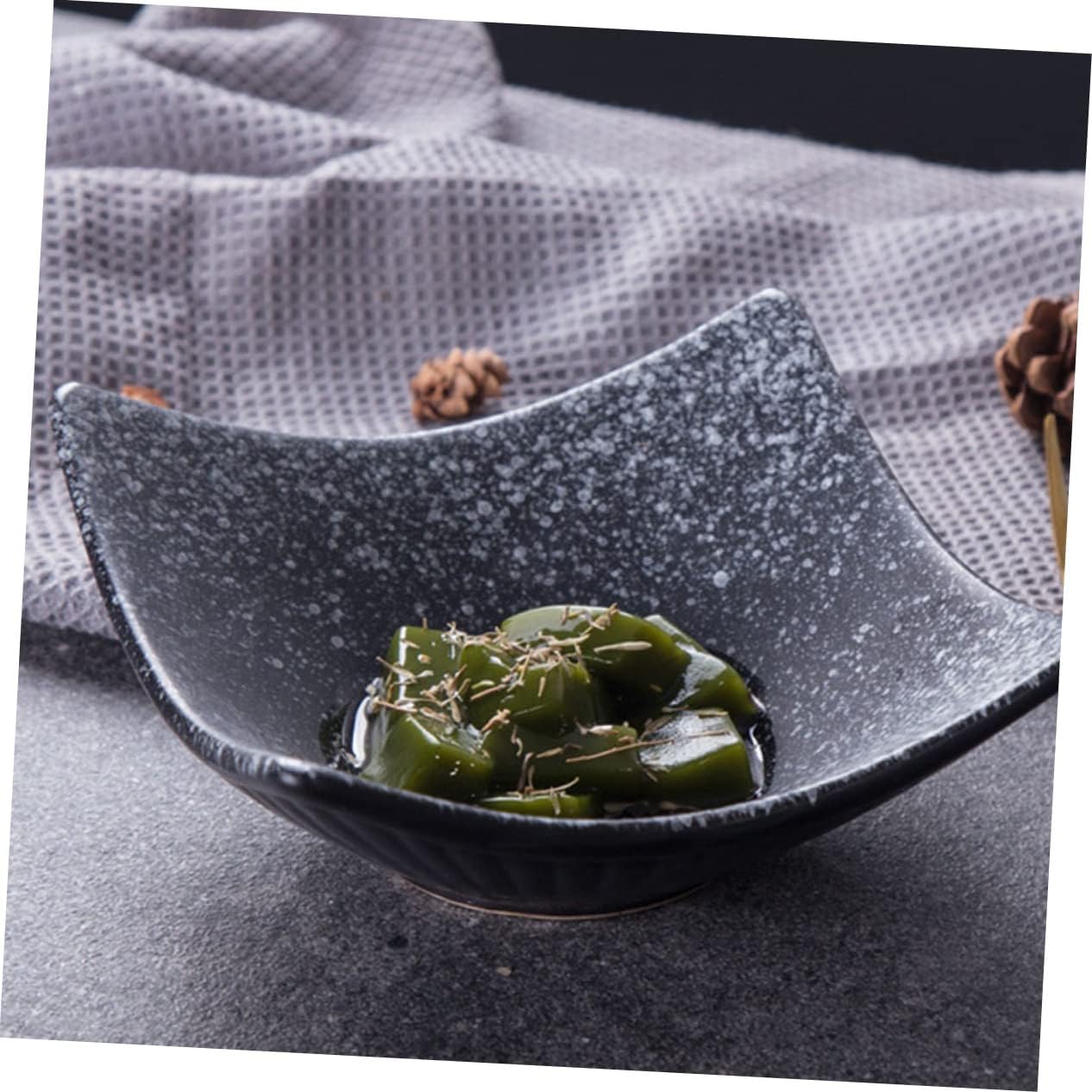 Ciieeo 1pc Ceramic Dipping Bowls for Japanese Cuisine for Sauces Side Dishes and Snacks and Unique Seasoning Dish