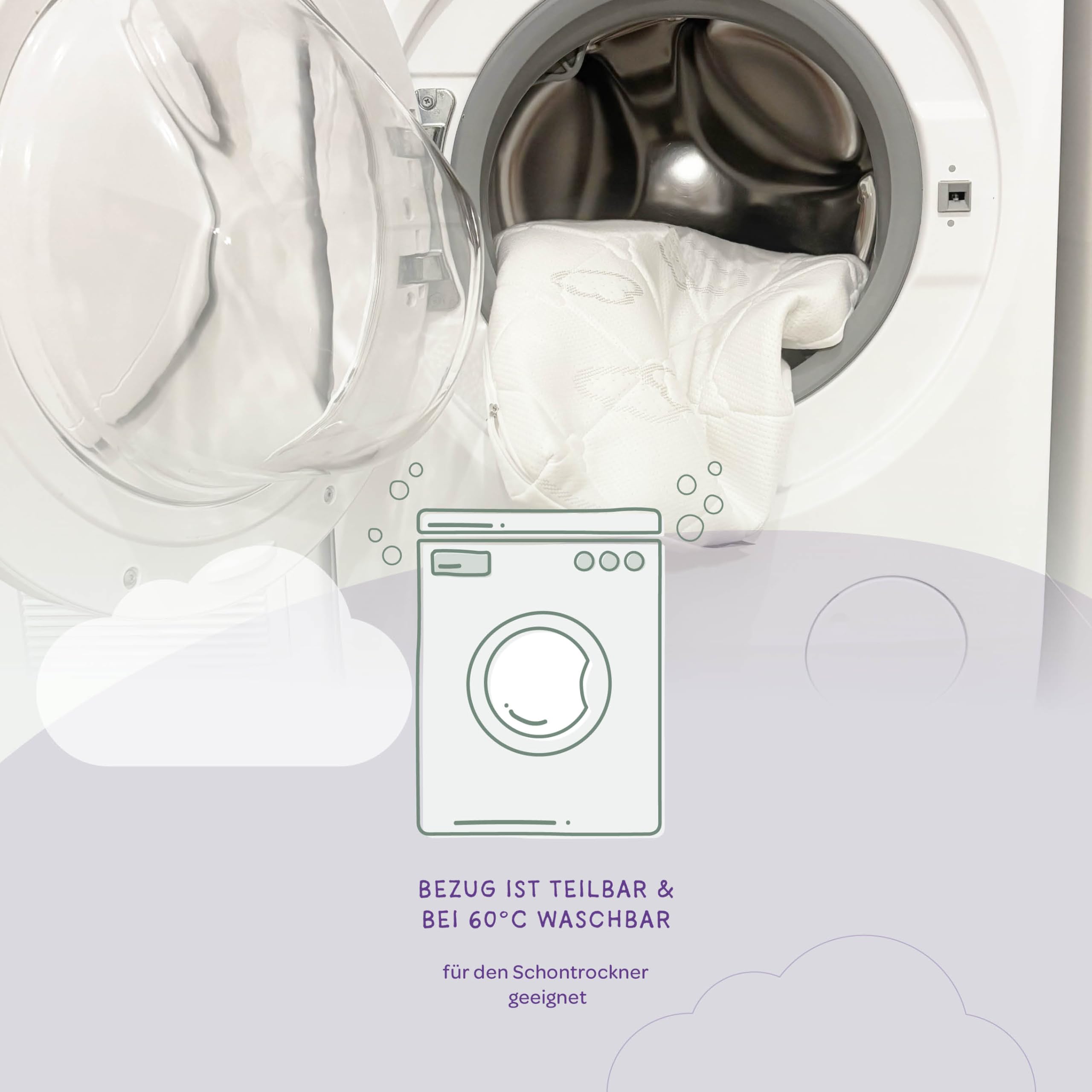 TRÄUMELAND - Colchón Infantil de 90 x 200 cm Air Flow Child | Colchón de Espuma fría Transpirable para un Clima Saludable para Dormir | Ergonómico, Certificado Öko-Tex 100, Apto para alérgicos