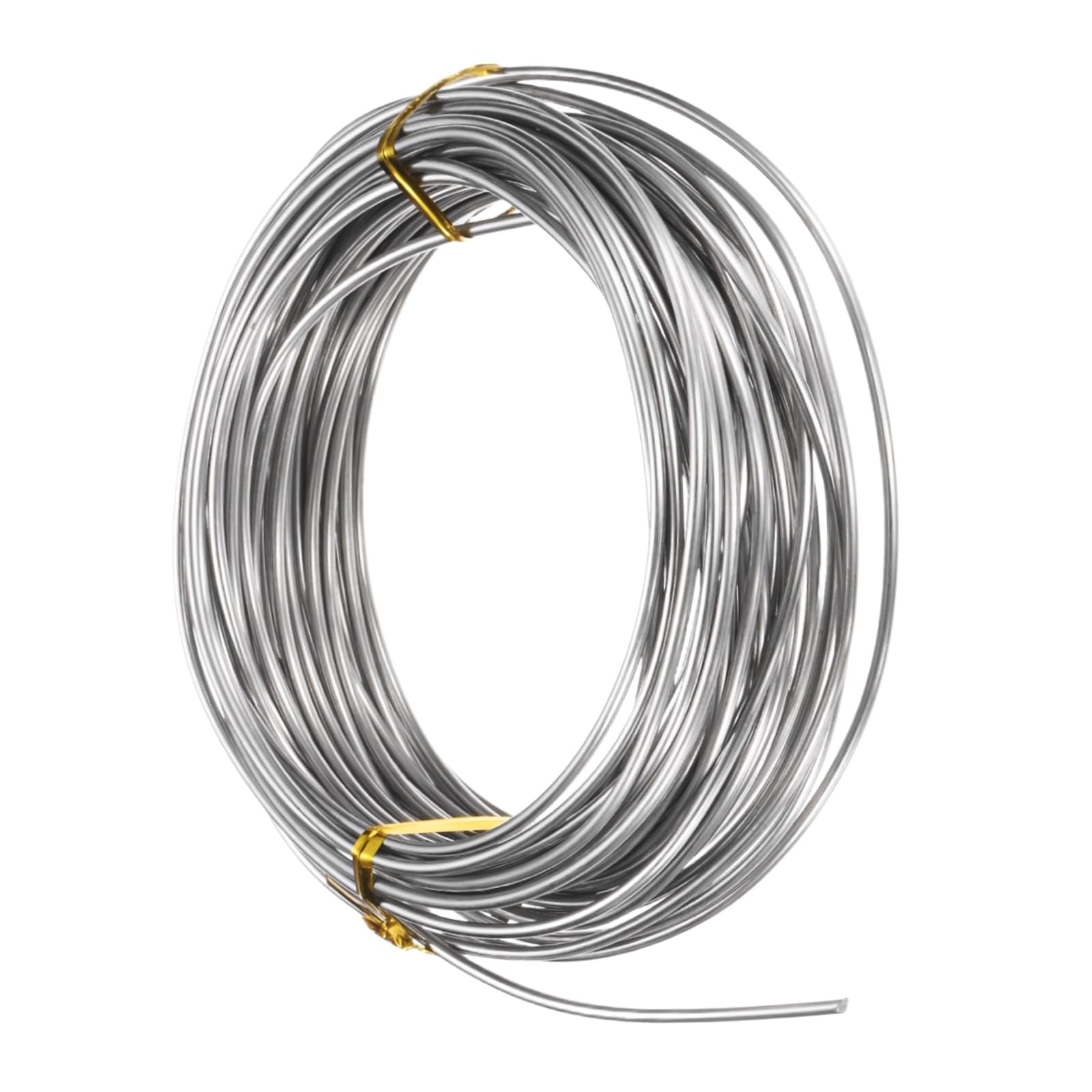 M METERXITY 12 Gauge Stainless Steel Craft Wire, 2.0mm 10m Bendable Floral Snare Wire for Jewelry Making/Sculpting/Armature Crafting/Floral Bonsai/DIY Crafts