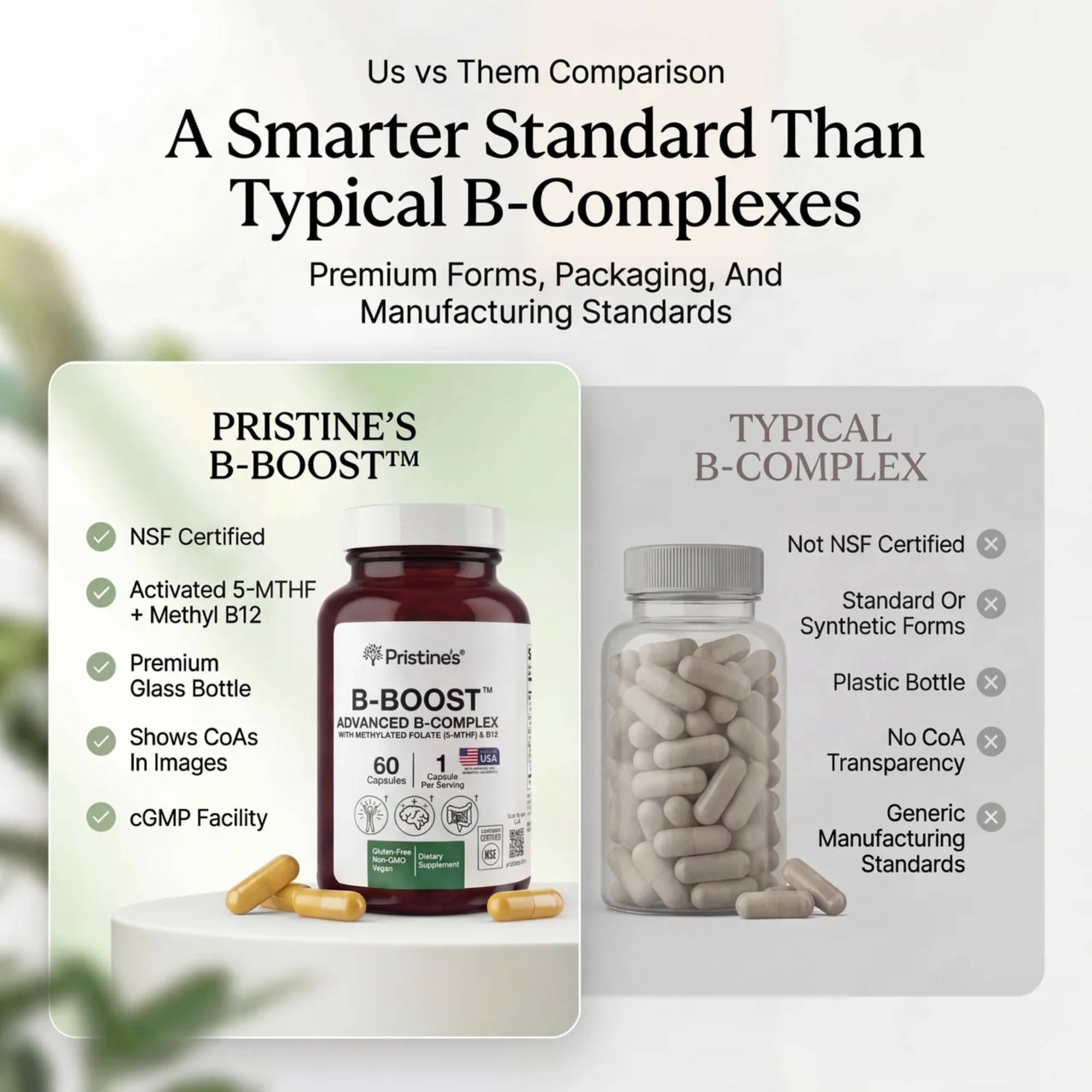 PRISTINE'S B-Boost Methylated Vitamin B Complex for Women and Men — Amazon image 5