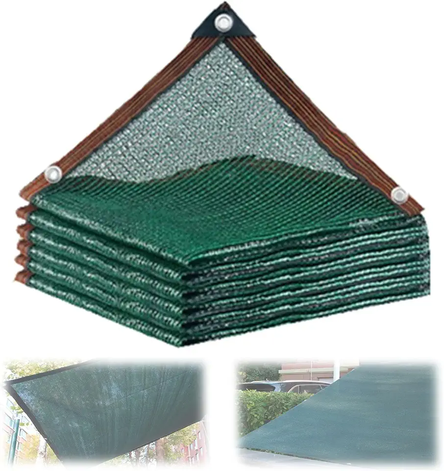 Tecido De Sombra, Lona De Malha Respirável Com Ilhós Reforçados, Rede De Proteção Solar Verde, Mais Fácil De Pendurar Para Cobertura De Plantas Ao Ar Livre Estufa Pátio Gramado Pérgola(6.5x19.5ft)