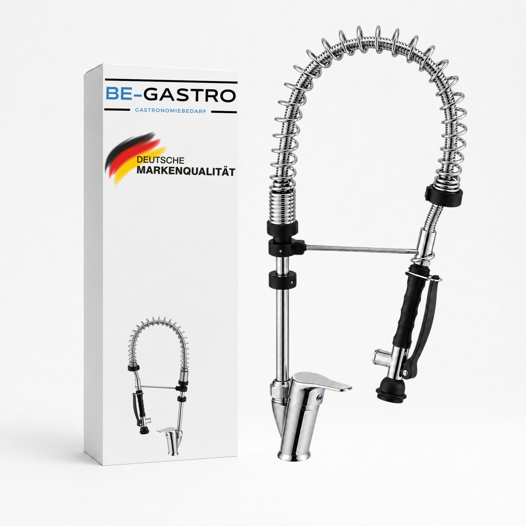BE-GASTRO® | Alcachofa de cocina profesional, 60 cm | Grifo de gastronomía, grifo para fregadero de cocina, grifo de cocina, 1/2 pulgadas, grifo de gastronomía, grifo de ducha