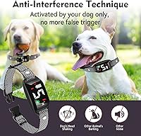 Vista 4 de Collar antiladridos para perro, collar de entrenamiento antiladridos con pitido de vibración de choque, collar recargable con 5 sensibilidades