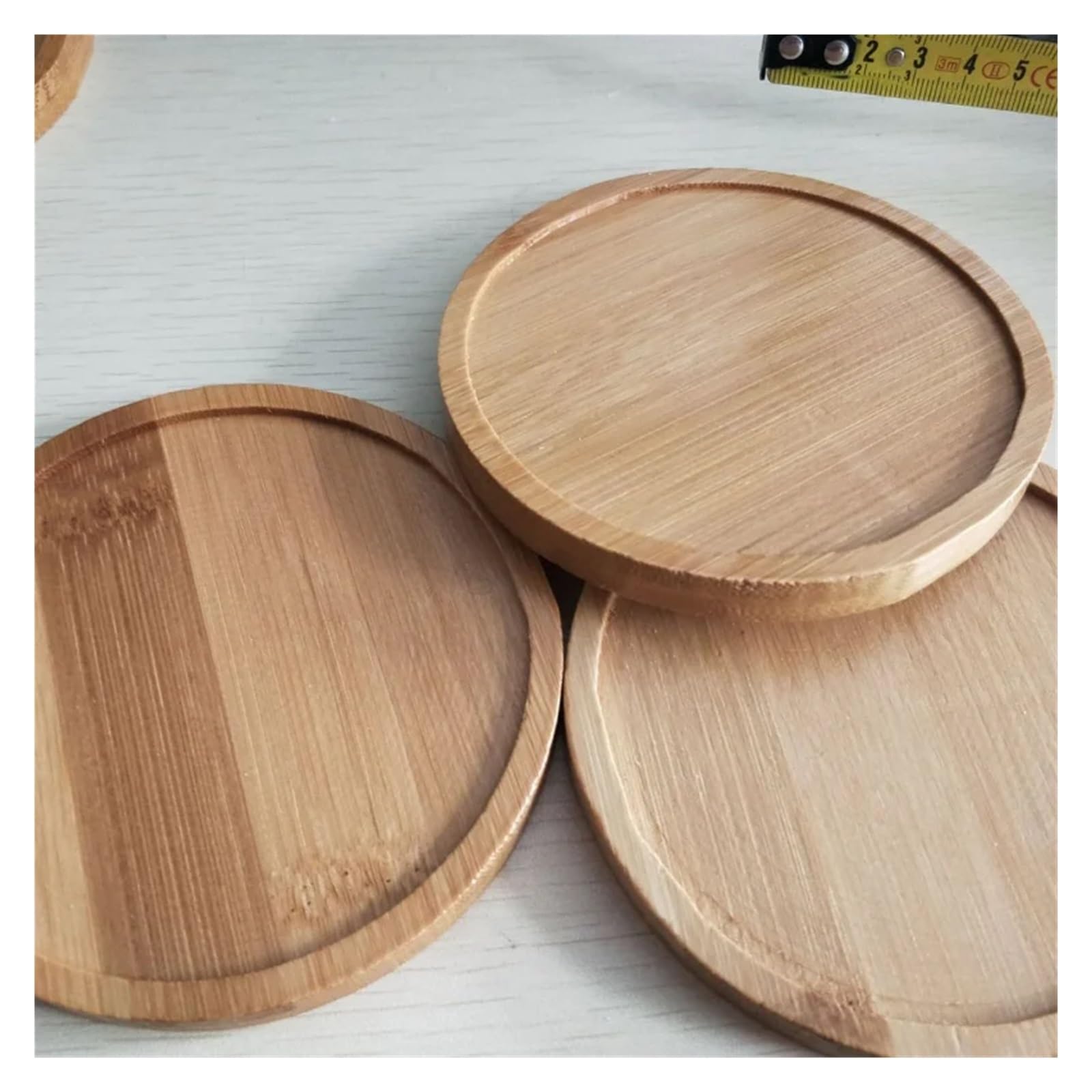 Posavasos Manteles Individuales for Taza de té y café, Posavasos de Madera Decorativos, tapete Cuadrado Resistente al Calor for Bebidas, Cuenco, Almohadilla for Tetera, 3 uds.(F 12cm)