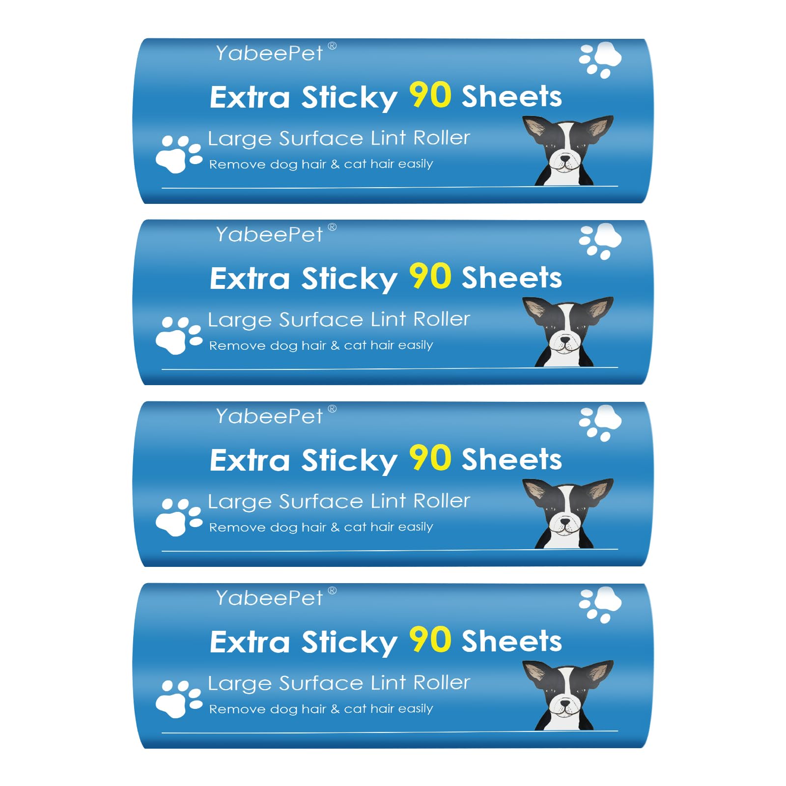 Extra Sticky Large Lint Roller Refills, 6.3'' Giant Lint Roller Refills for Pet Hair, Clothes&Furniture Cleaning, 360 Sheets in Total