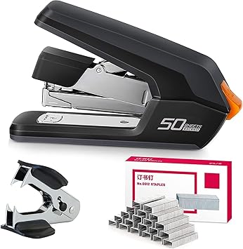 Effortless Desktop Stapler, 40-50 Sheet Capacity, One Finger Touch ...