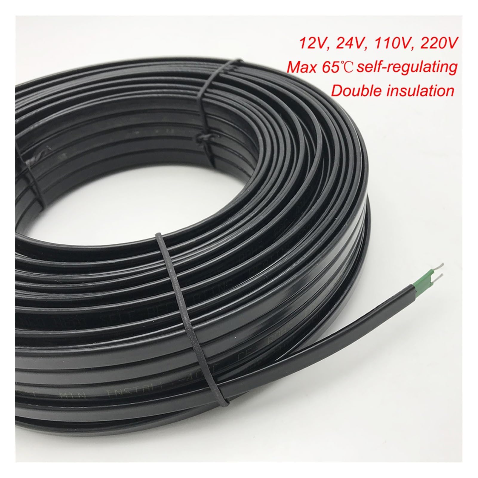 1 Bis 100 M 12 V 24 V 110 V 220 V Wasserleitung Frostschutz-Frostschutz-Heizkabel For Selbstregulierendes Elektrisches Dachheizkabel(5m,12V 15W)