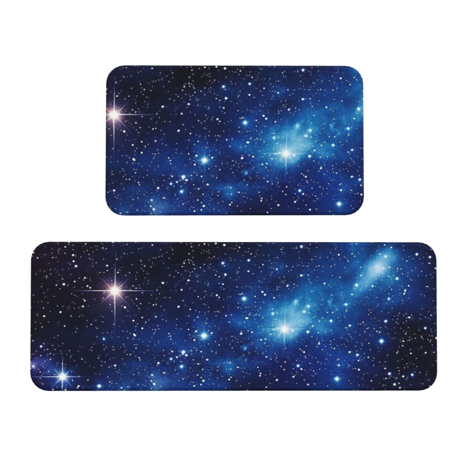 Tapetes de cocina para decoración del hogar con estampado de la Vía Láctea acolchados y suaves