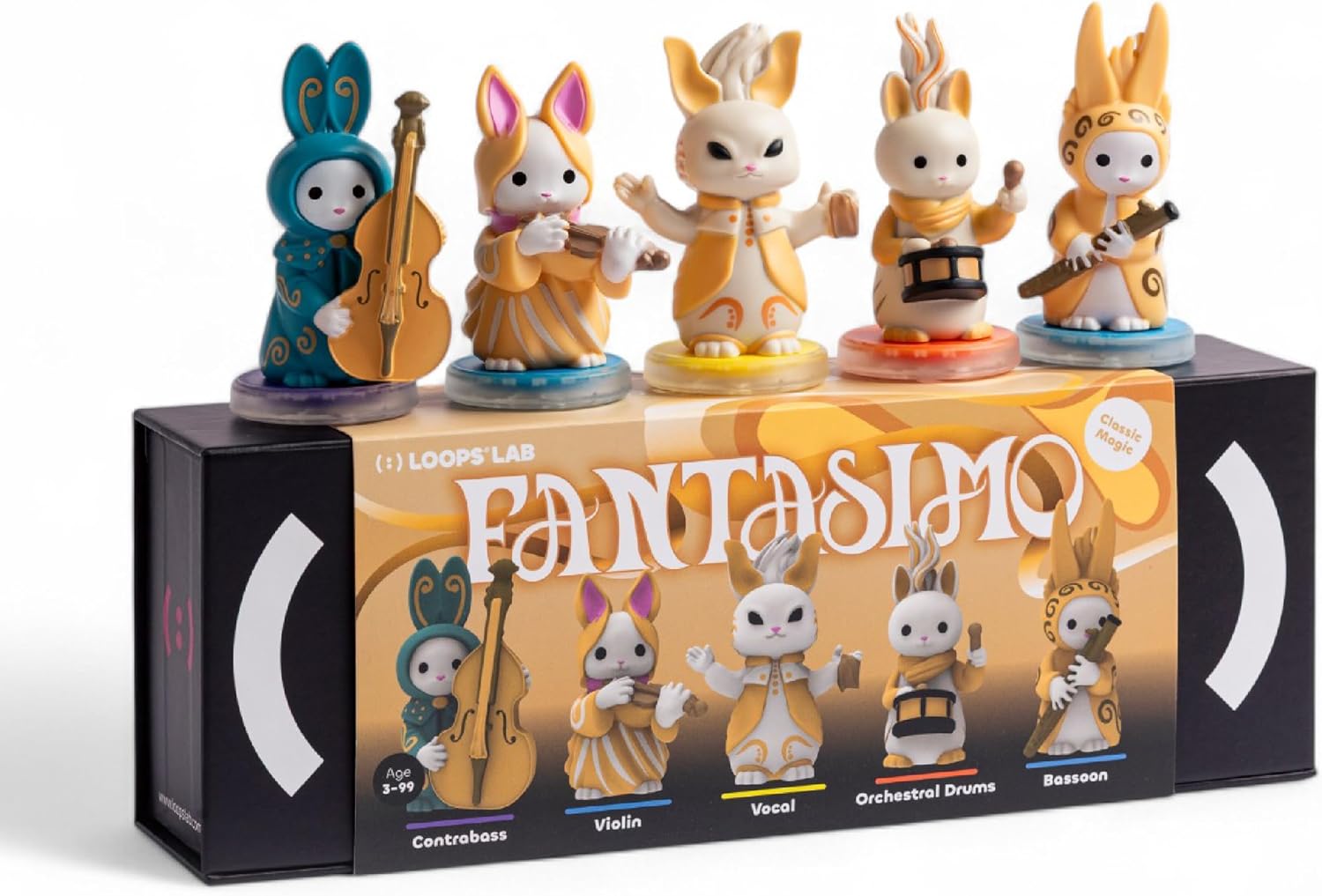 LOOPS Fantasimo - 5-Piece Classical Music Band Interactive Figurine Set