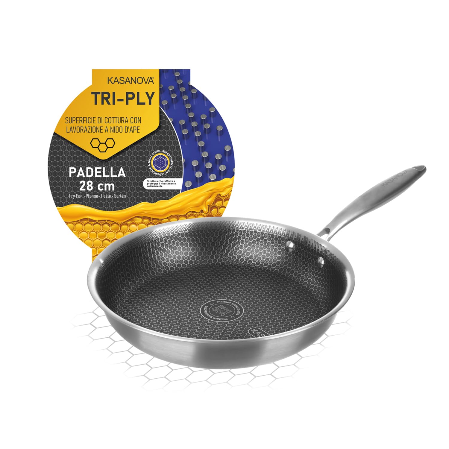 Kasanova Neuter Three-Layer Frying Pan 28 Cm 3 Layers