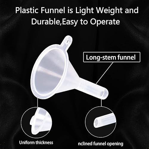 Miniatura 4 de RIIEYOCA Bolsa de embalaje vacía de plástico transparente líquido de viaje portátil de 12 piezas, con embudo, gotero, cepillo, utilizado para
