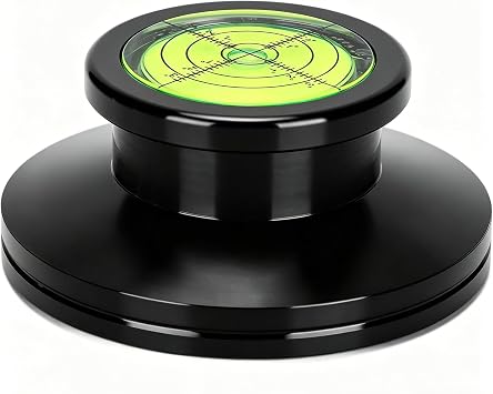 Record Weight Stabilizer, Aluminum LP Weight Disc Stabilizer, Vinyl Clamp, HiFi Record Puck Turntable Level with Bubble Level for Phono LPs Vinyl Record Player