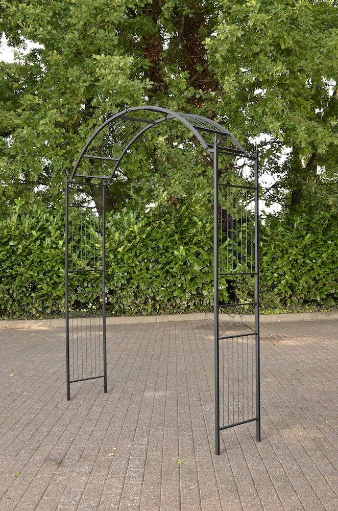 CLP Arco Da Giardino Flexi In Metallo Arco Per Piante Rampicanti Regolabile I Larghezza 110-175CM, Alt. 235-268 CM, Colore:nero