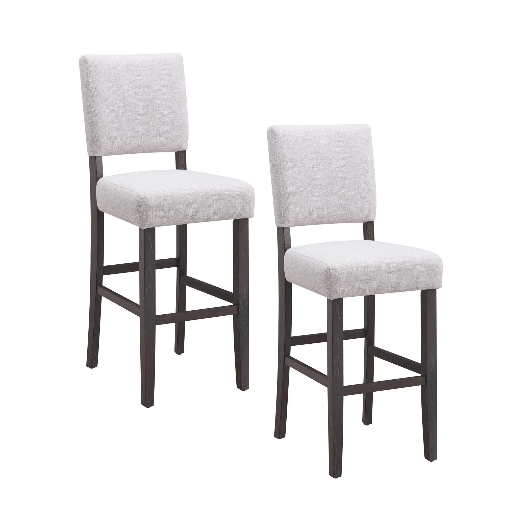 Leick Home Favorite Finds Upholstered Back Bar Height Stool, BlackGray